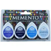 Tsukineko Memento Dew Drop Ink Pad Ocean 4 Pack