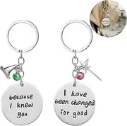[Oumun] Because I Knew You I Have Been Changed for Good Gifts,Wicked the Musical Necklace,Friend Keychain,Wicked Gifts,Friendship Jewelry,BFF Gifts,Wicked Gifts for Girls,Accessories Gifts,Wicked Keyring