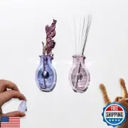 Nuvretk 2PCS Mini Glass Cat Whisker Vase - Fridge Magnet Cat Whisker Holder w