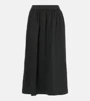 [Velvet] Velvet Sophia cotton-blend twill midi skirt AU 16 black