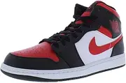 [Nike] Jordan 1 Mid Men's Black/Fire Red-White 554724-079 Size 13