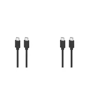 2PK Moki USB-C tUSB-C Connector SynCharge Cable 1 Meter iPhone/Android Jet Black