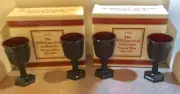 Avon 1876 Cape Cod Set 4 Ruby Red Glass Claret Wine Glasses 5-1/4" x 2-7/8" NIB