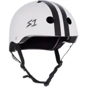 S-One Helmet Lifer XL CJ Collins White Gloss/Black Stripes
