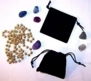 24 SMALL BLACK VELVET DRAWSTRING STORAGE JEWELRY BAGS soft bag coins rocks new