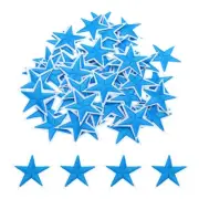 5Star Iron on Patches Embroidered Sew Patch Appliques Dark Blue 50pcs