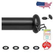 Universal Black Curtain Rod, 120-240 In., Perfect for Sheer & Blackout Curtains