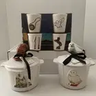Rae Dunn Harry Potter Hogwarts Hedwig Sorting Hat Owl Crock Pot Ramekins Set NEW