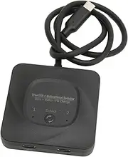 USB C Switch, 2 in 1Output Type C Splitter, One Button Switch, Type C Bi Direction Switcher Splitter, Support USB3.1 Cen2 Data Bi Directional Transmission