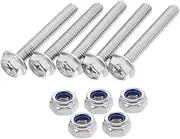 KICHOUSE 1 Set Nuts and Washers Assortments Bolts Nuts and Washers Kit Stainless Steel Hardware Kit Hexagonal Screw Metal Bolt Machine Screw Assortment 304 Stainless Steel Silver