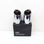 NEW OEM AUDI A5 8W6 EXHAUST TAIL PIPE TIP TRIM SET 8W0071762 GENUINE