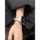 《台灣出貨》夏季新款 APPLE WATCH 設計款錶帶 拉鏈拼真皮錶帶 S8 S7 S9 iwatch全系列 女士錶帶