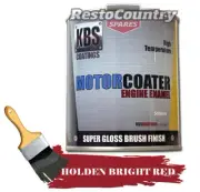 KBS Motor Coater Engine Enamel 500mls HOLDEN BRIGHT RED HD HR x2 High Temp Paint