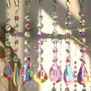 Crystal Sun Catcher Prisms Pendant Rainbow Maker Garden Light Hanging Decor DIY