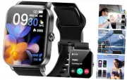 Smart Watch, 1.85"HD Smartwatches for Men Women, (Answer/Make Calls), Black