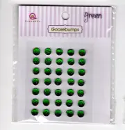 Queen & Co GREEN GOOSEBUMPS (35Pcs) Self-Adhesive Scrapbooking