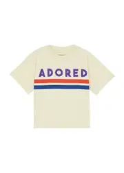 Mini Rodini Kids Adored Printed Cotton T-shirt - Off White - 92/98 (24 Months) 92/98 (24 months)