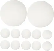 ULDIGI 15 Pcs White Foam Clown Nose Balls for Adults DIY Sponge Nose for Halloween Christmas Costume Parties Events Fun Party Favors Easy Costume Accessories