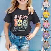 Shirts for Kids Girls Shirts For Teen Kids Girls Child Short Sleeve Prints T