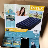 在飛比找Yahoo!奇摩拍賣優惠-INTEX 64757充氣床墊氣墊床單人戶外加厚墊子家用便攜