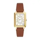 Fossil Raquel Brown Leather Band Mother of Pearl Dial Womens Watch ES5307