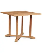 Curated Maison Boucher Square Teak Outdoor Dining Table With Umbrella Hole