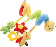 Abaodam Spiral Plush Hanging for Crib and Stroller Multifunctional Sensory with Tags Soft Comforting Doll for Development Easy to Clean Play Mat
