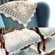 Vintage Square Tablecloth Doily Cotton Lace Crochet Floral Table-Cloth Cover