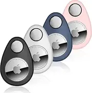 Lulaven for Airtag Holder for Kids Hidden 4 Pack GPS Tracker Case, Anti-Removal Sercutiry Air Tag Case with Pins, GPS Cover Suitable for Children, Elderly, Pets, Backpack, Luggage