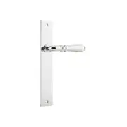Iver Sarlat Lever Door Handle on Rectangular Backplate Chrome Plated