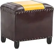 Vanity Benches, Leather Footstools, Piano Stool, Makeup Seat, Dressing Stools, Women Bedroom Dressing Stools (Color : Brown)