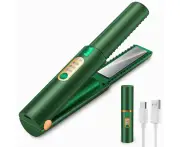 Cordless Hair Straightener New, Mini Flat Iron, Portable Straightener for Hair, USB-C Rechargeable Ceramic Mini Flat Iron with 5000mA Battery, Adjustab