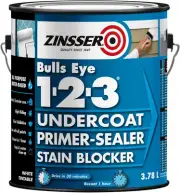 Zinsser Bulls Eye 1-2-3 Water-Based Primer & Sealer | Quick-Dry, High-Adhesio...