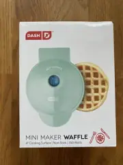Dash Mini Maker AQUA for Individual Waffles Hash Browns Keto Chaffles Easy Clean