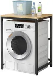 Multi Functional Washing Machine Storage Rack for Bathroom Kitchen Balcony Space Saving Design with Dryer Stand and Cabinet Black Bracket