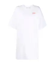 Painted Arrows motif snap-fastening T-shirt dress S,XS,M White