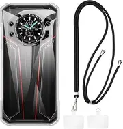 Crossbody/Neck Strap TPU Phone Case Combo Compatible with Doogee S119, Shockproof Protective Cover with Adjustable Lanyard