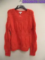 Qty = 2: Womens US Size 8-10 Topshop Petal Pointelle Sweater Red Style 23Y80RRED