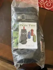 Picnic Time Insulated Duffel Single Bottle Wine Sack With Cork Screw
