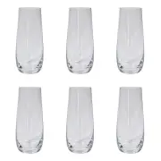 Grand Cru 6 Piece Stemless Glass Flute Set Size 290ml by Alex Liddy