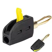 Speaker Wire Banana Plugs, Speaker Wire Connectors, Gold Plated Banana Plugs, Easy Installation, Compact Design, 10mm, for Speakers