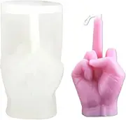 3D Hand Shaped Silicone Mold, Middle Finger Gesture Candle Mold, Casting Mould for Candle Making Baking Making Soap Craft Making Tool Home Decoration