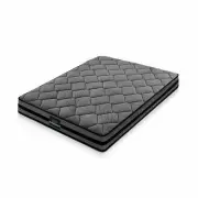 Double Size Mattress Bed Medium Firm Pocket Spring 22cm Grey