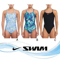 在飛比找momo購物網優惠-【NIKE 耐吉】SWIM 女泳裝 初階印花造型女性連身泳裝