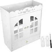 Anneome Bathroom Wall Cabinet Toilet Organizer Shelf Wall Hanging Storage Rack Elegant Decor Dust