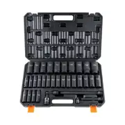VEVOR 1/2" Drive Deep Impact Socket Set, 34pcs Socket Set Metric (8-36mm) 6 Poin