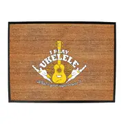Play Ukelele Whats You Superpower - Funny Novelty Doormat Man Cave Floor mat