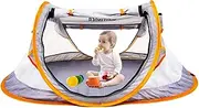 Poray Portable Baby Beach Tent with UPF 50+ Sun Shelter,Mosquito Net and Sunshade, Ideal Pop Up Kids Travel Tent with Carry Bag & 2 Stakes,Outdoor Indoor Play and Sun Protection