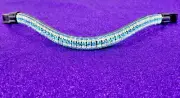 Five Row Horse Brow Band With Sky Blue And White Crystal Diamond Brow Band