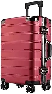 [ZHQNYZQ] Travel Gear Dual Combination Lock Suitcase Double-Row Swivel Wheels Luggage Carry On Suitcase Cup Holder USB Charging Port New